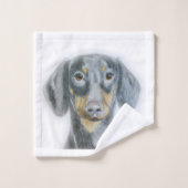 Dachshund bad handdoek (Wasdoekje)