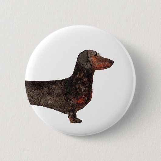 Dachshund badge ronde button 5,7 cm (Voorkant)
