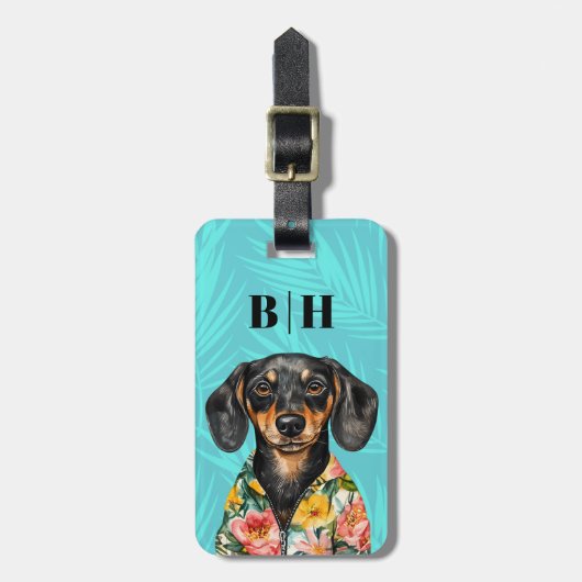 Dachshund bagage labels (Voorkant verticaal)
