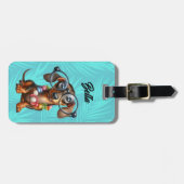 Dachshund bagage labels (Voorkant horizontaal)