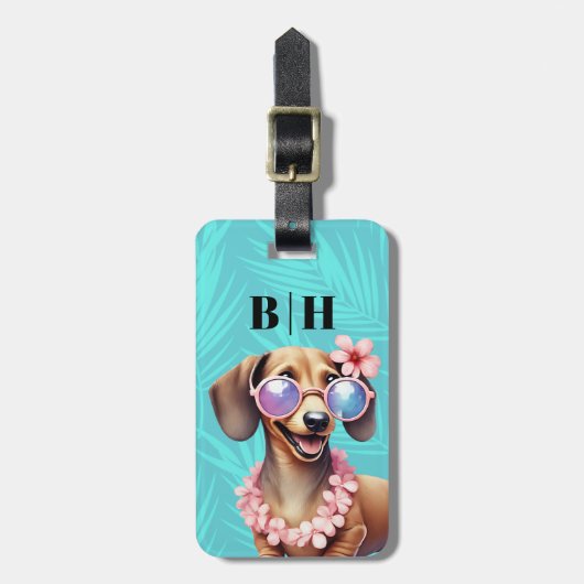 Dachshund bagage labels (Voorkant verticaal)