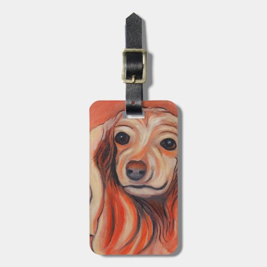Dachshund Bagagelabel (Voorkant verticaal)