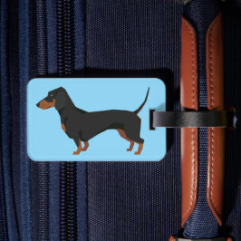 Dachshund bagagelabel
