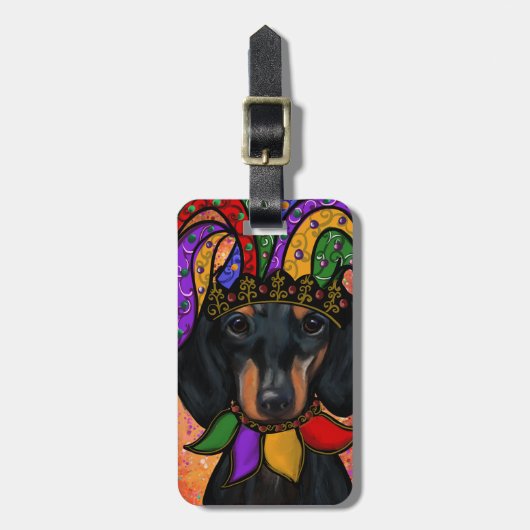 DACHSHUND BAGAGELABEL (Voorkant verticaal)