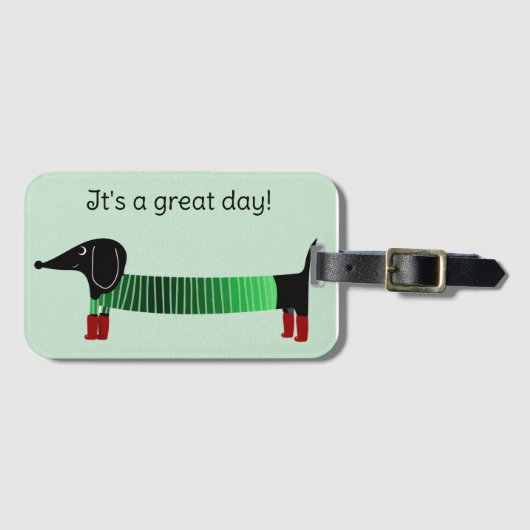 Dachshund  bagagelabel (Voorkant (horizontaal))