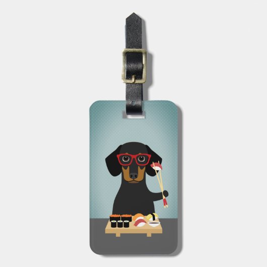 Dachshund Bagagelabels (Voorkant verticaal)