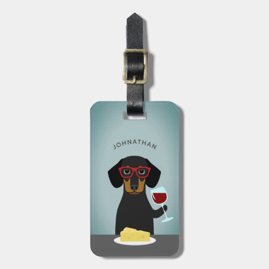Dachshund Bagagelabels (Voorkant verticaal)