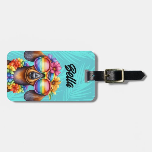 Dachshund Bagagelabels (Voorkant horizontaal)