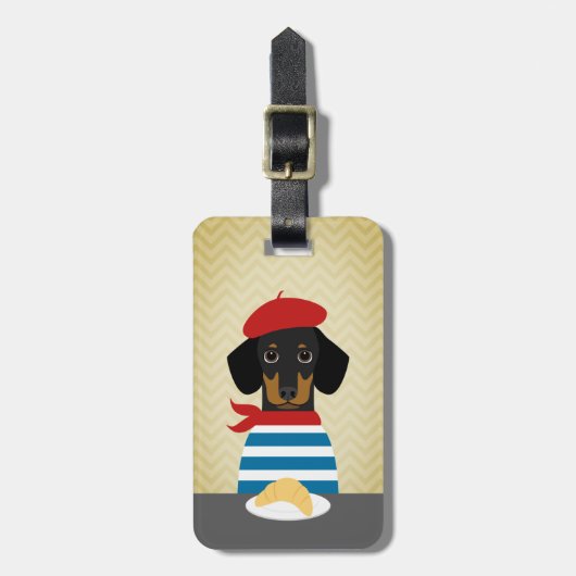 Dachshund Bagagelabels (Voorkant verticaal)