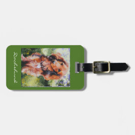 Dachshund-bagageruimte of sleutelketting-label bagagelabel