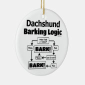 Dachshund Barking Logic Keramisch Ornament (Rechts)