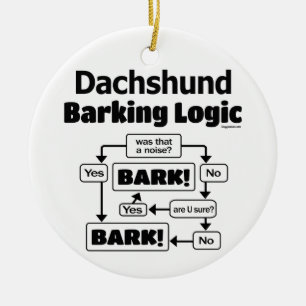 Dachshund Barking Logic Keramisch Ornament