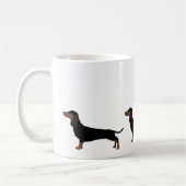 Dachshund Basic Breed Klaar om aan te passen Koffiemok (Links)