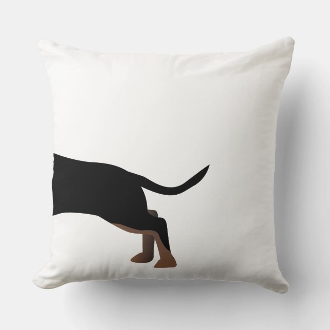 Dachshund Basic Breed Klaar om aan te passen Kussen (Voorkant)