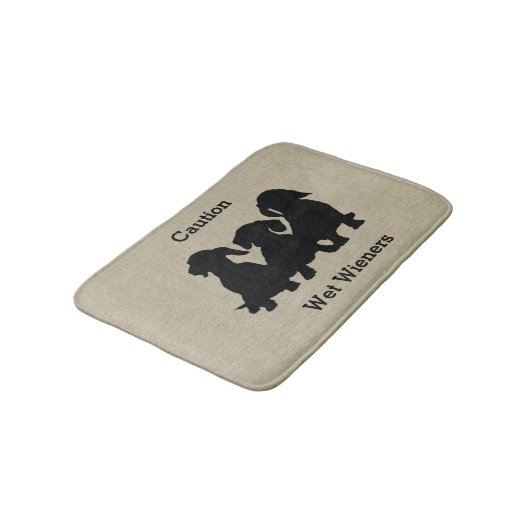 Dachshund Bath Mat (Gekanteld)
