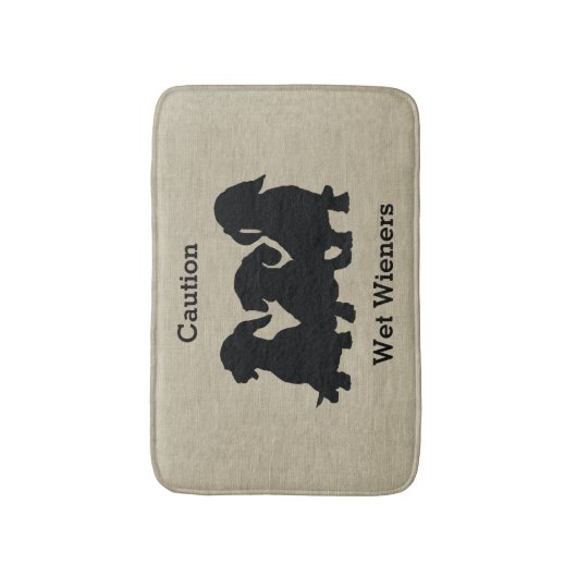 Dachshund Bath Mat (Voorkant Verticaal)
