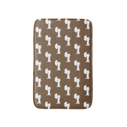 Dachshund Bath Mat Brown Doxie Bathroom Rug (Voorkant Verticaal)