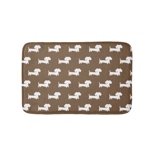 Dachshund Bath Mat Brown Doxie Bathroom Rug (Voorkant)