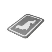 Dachshund Bath Mat Gray Doxie Bathroom Rug (Gekanteld)