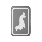 Dachshund Bath Mat Gray Doxie Bathroom Rug (Voorkant Verticaal)