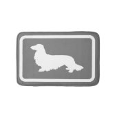 Dachshund Bath Mat Gray Doxie Bathroom Rug (Voorkant)