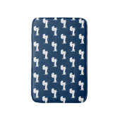 Dachshund Bath Mat Navy Blue Doxie Bathroom Rug (Voorkant Verticaal)