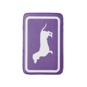 Dachshund Bath Mat Paars Doxie Bathroom Rug (Voorkant Verticaal)