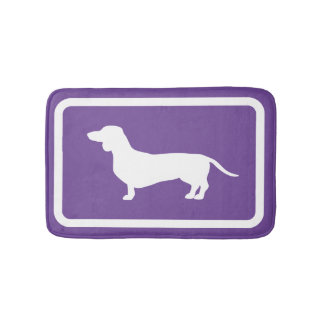 Dachshund Bath Mat Paars Doxie Bathroom Rug