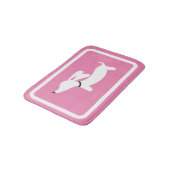 Dachshund Bath Mat Pink Doxie Bathroom Rug (Gekanteld)