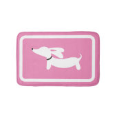 Dachshund Bath Mat Pink Doxie Bathroom Rug (Voorkant)