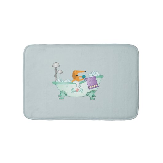 Dachshund Bath Mat Wiener Dog Bathroom Rug (Voorkant)