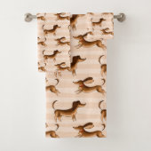 Dachshund Bath Towel Set Bad Handdoek (Insitu)