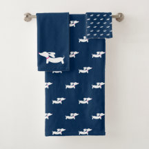 Dachshund Bathroom Towel Set | 3 stuk Doxie Bath