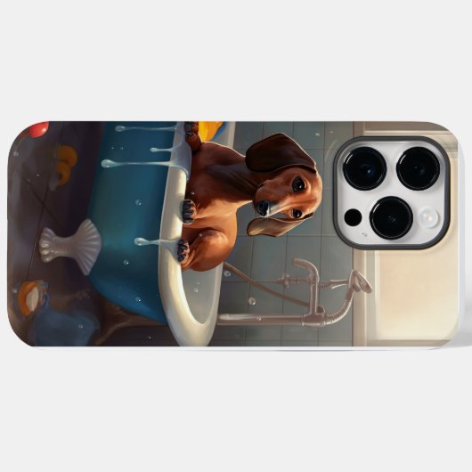 Dachshund Bathtime Fun Case-Mate iPhone Case (Achterkant (horizontaal))