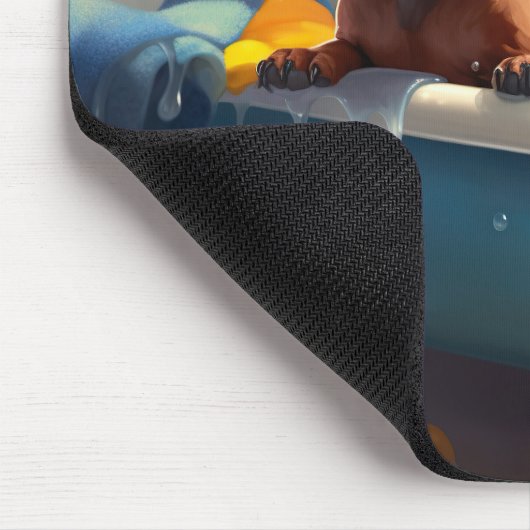 Dachshund Bathtime Fun Muismat (Hoek)