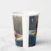 Dachshund Bathtime Fun Papieren Bekers (Rechts)