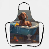 Dachshund Bathtime Fun Schort (Voorkant)