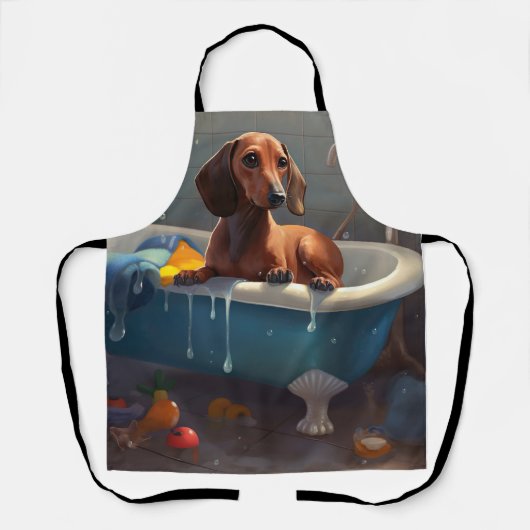 Dachshund Bathtime Fun Schort (Voorkant)
