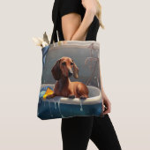 Dachshund Bathtime Fun Tote Bag (Dichtbij)