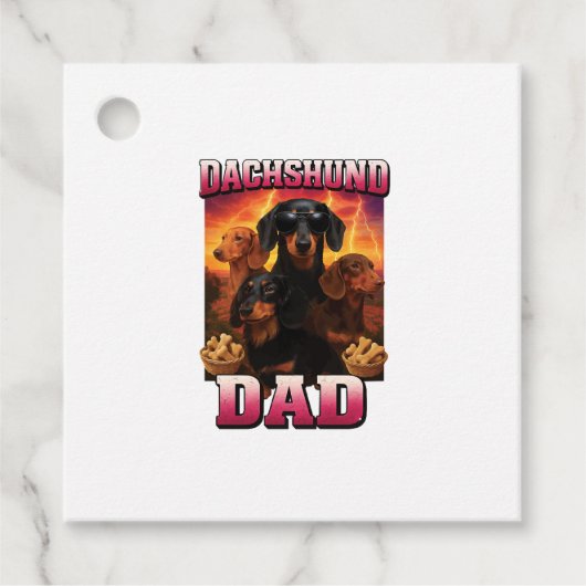 Dachshund bedankjes labels (Voorkant)