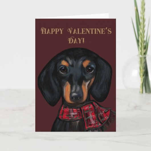 DACHSHUND BEDANKKAART (Voorkant)