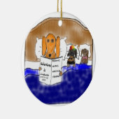 Dachshund Bedtime Story Keramisch Ornament (Rechts)