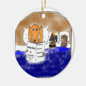Dachshund Bedtime Story Keramisch Ornament (Links)