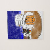 Dachshund Bedtime Story Legpuzzel (Horizontaal)