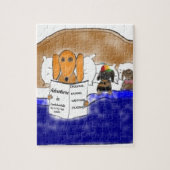 Dachshund Bedtime Story Legpuzzel (Verticaal)