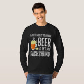 Dachshund Beer Dog Mama T-shirt (Voorkant volledig)