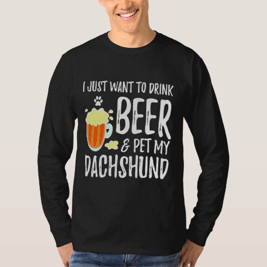 Dachshund Beer Dog Mama T-shirt (Voorkant)