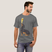 Dachshund Beer Lovers Shirt Craft Beer T-shirt_1 (Voorkant volledig)