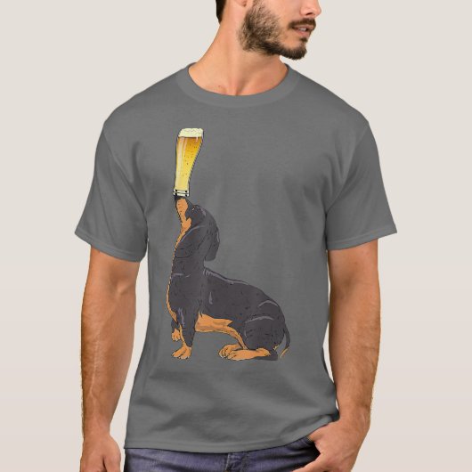 Dachshund Beer Lovers Shirt Craft Beer T-shirt_1 (Voorkant)