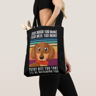 Dachshund bekijken tote bag
